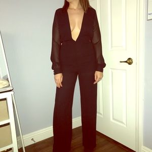 Deep V Jumpsuit